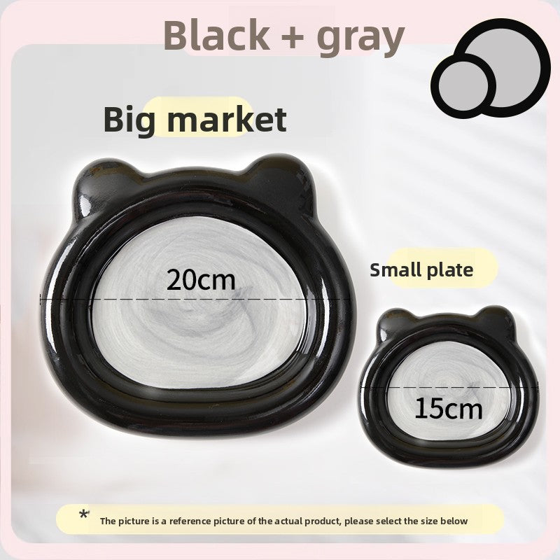 Flat Whisker-Friendly Ceramic Plate for Wet Food & Treats