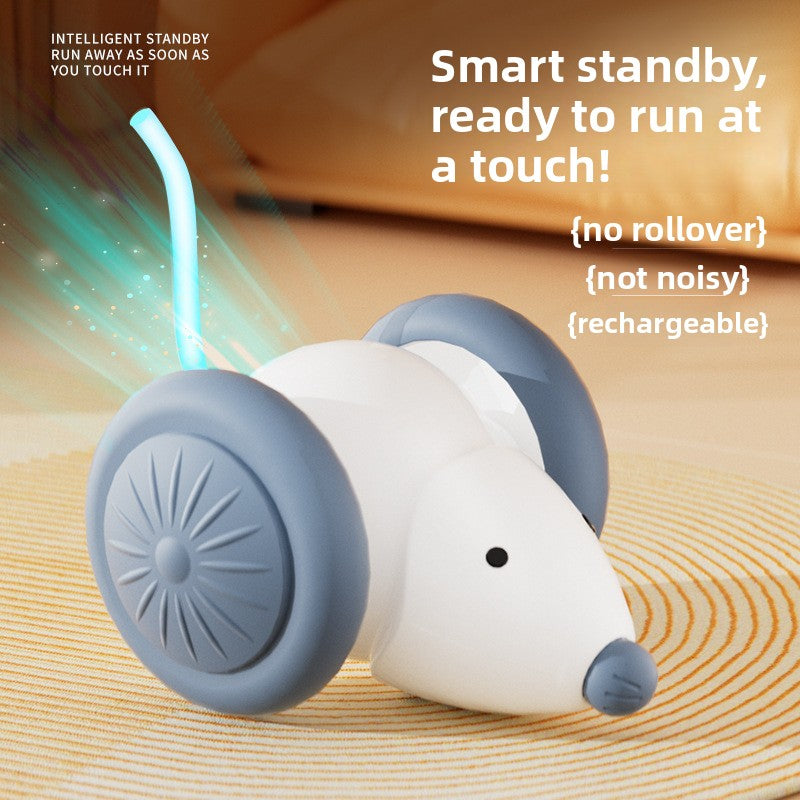 Automatic Rolling Cat Toy, Smart Touch-Activated Chase Toy