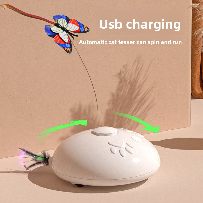Rechargeable Spinning Butterfly Cat Toy