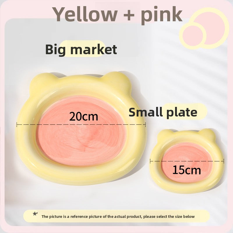 Flat Whisker-Friendly Ceramic Plate for Wet Food & Treats