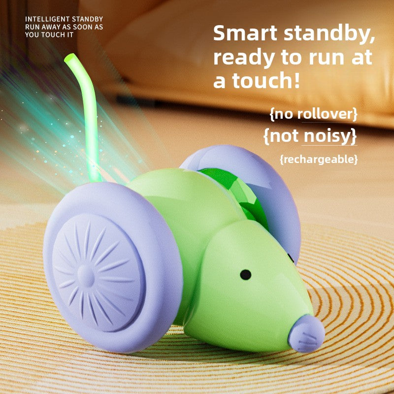 Automatic Rolling Cat Toy, Smart Touch-Activated Chase Toy