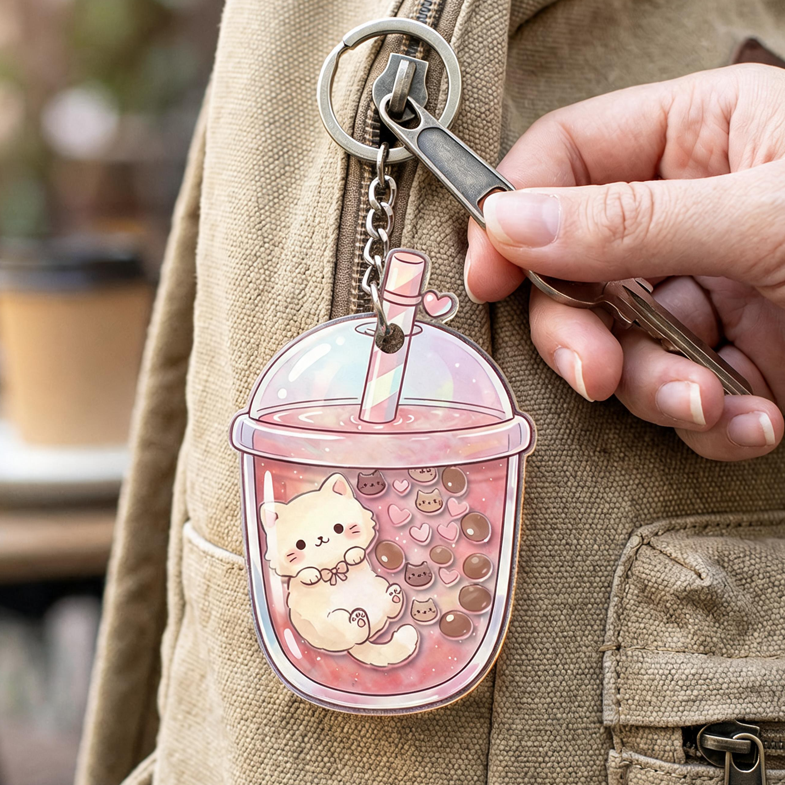 bubble-tea-boba-cat-shaker-keychain