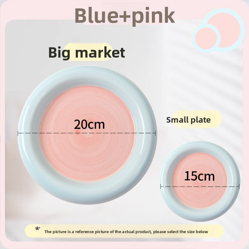 Flat Whisker-Friendly Ceramic Plate for Wet Food & Treats
