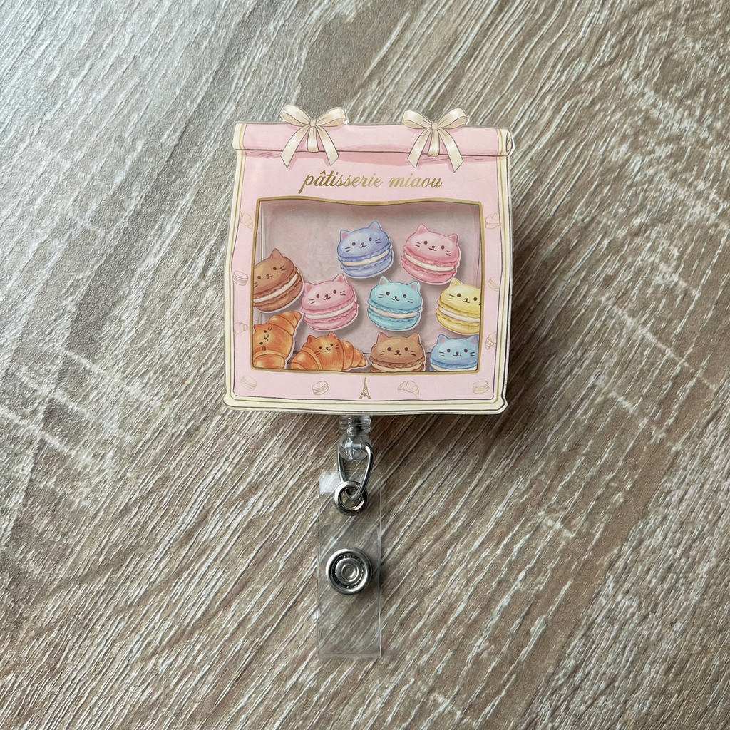 Cat Bakery Shaker Badge Reel