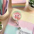 Watermelon Cat Shaker Badge Reel