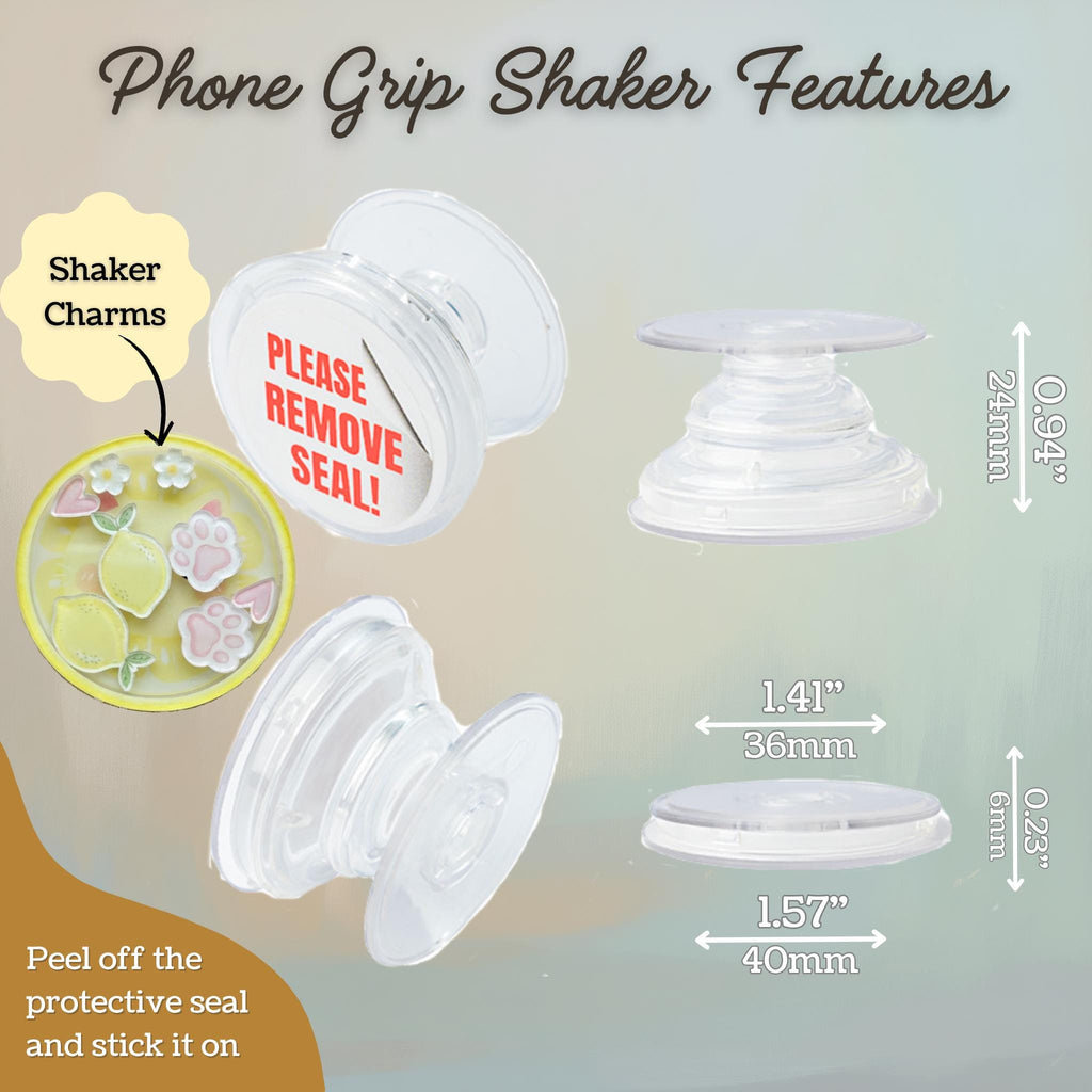 Kawaii Lemon Cat Shaker Phone Grip