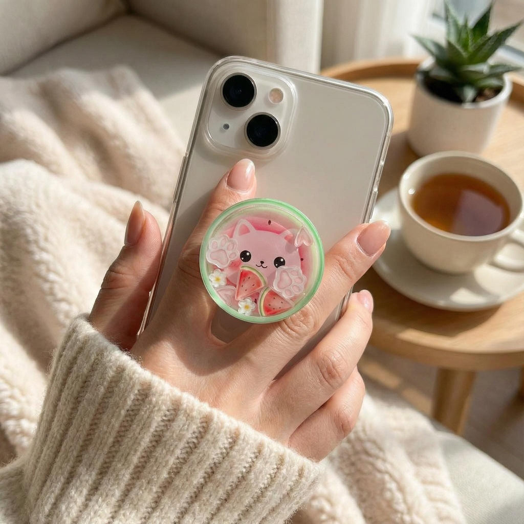 Watermelon Cat Shaker Phone Grip | Griptok