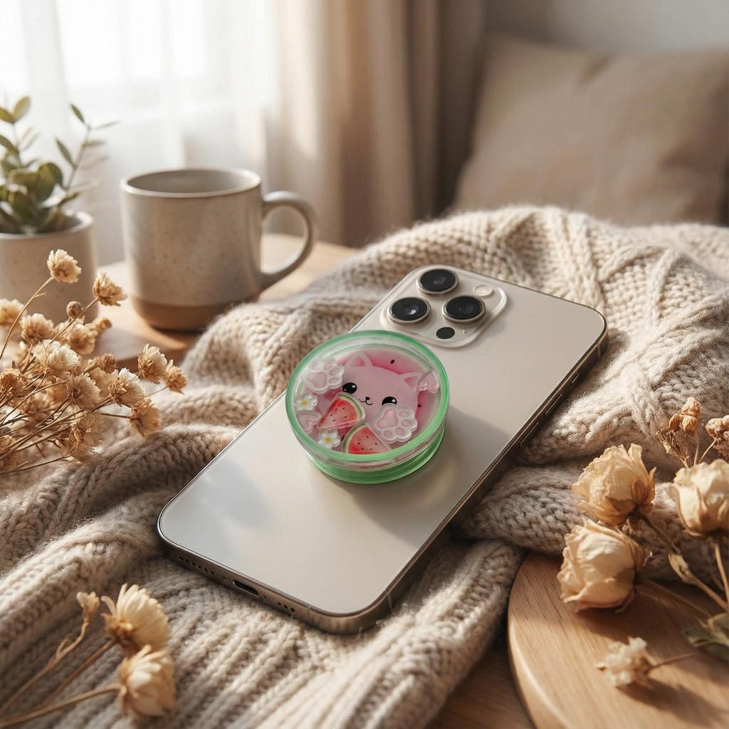 Watermelon Cat Shaker Phone Grip | Griptok