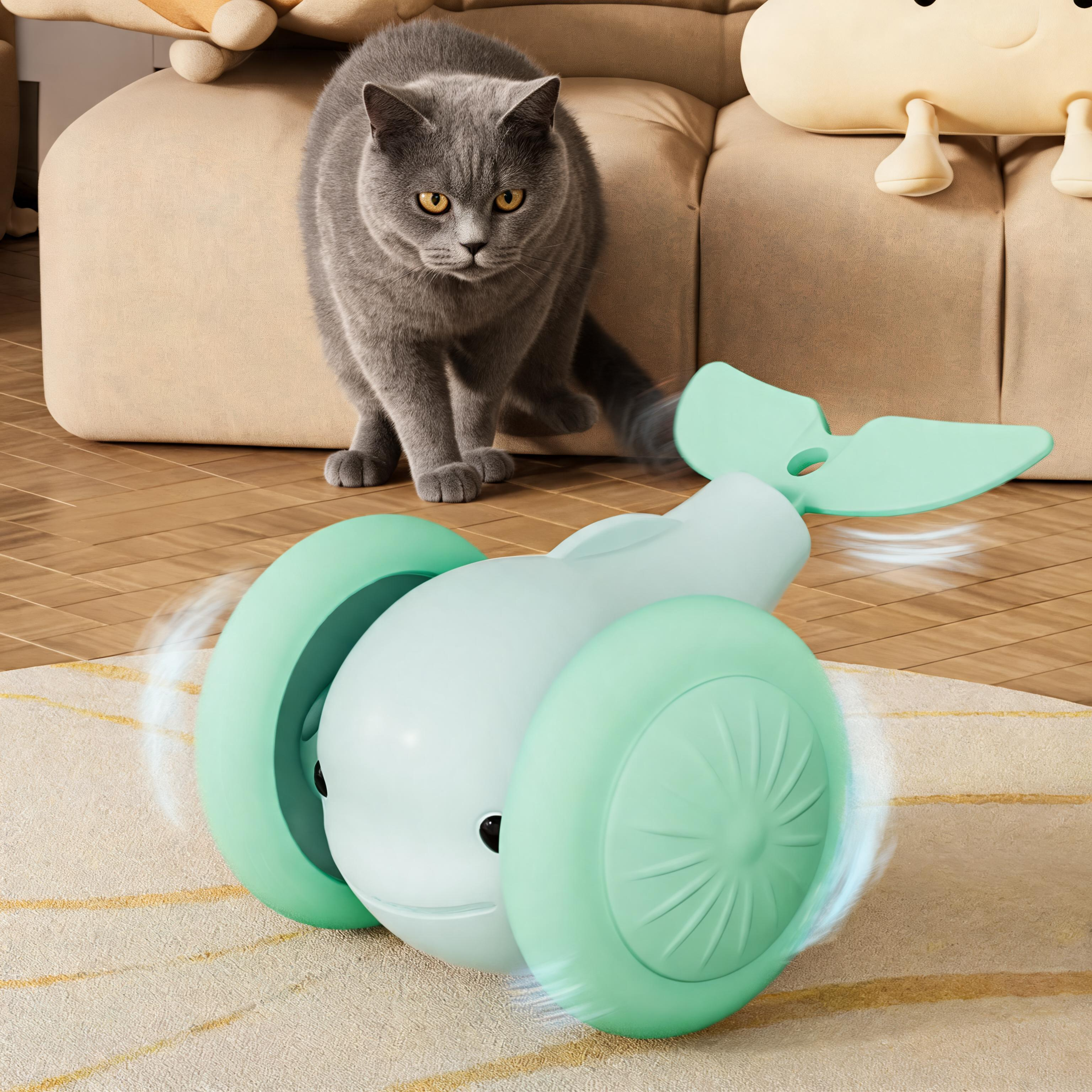 Automatic Rolling Cat Toy, Smart Touch-Activated Chase Toy