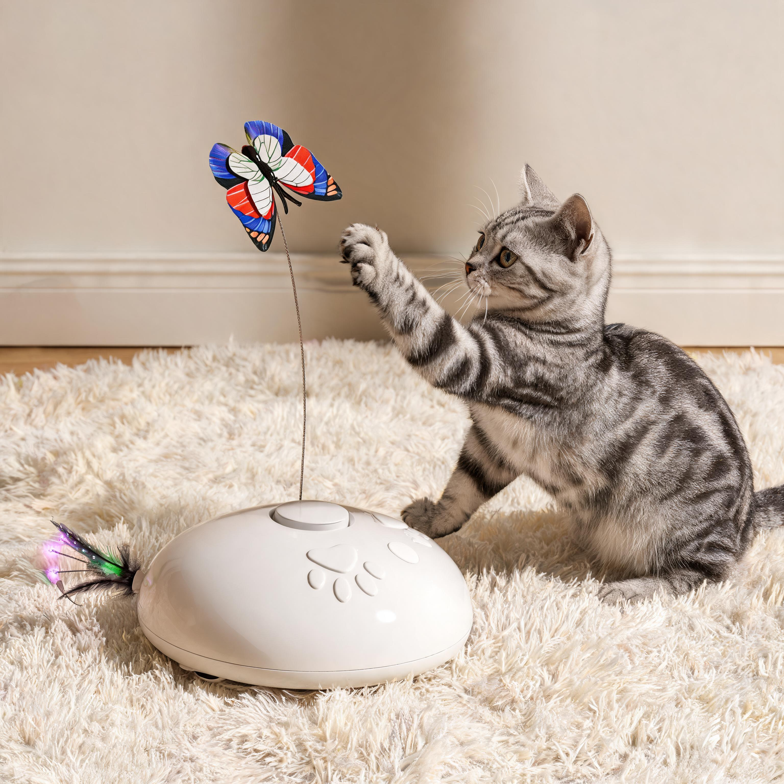 Rechargeable Spinning Butterfly Cat Toy