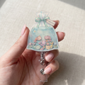 Purrmaid Mermaid Cat Shaker Badge Reel